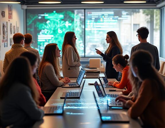 Comunidad de traders en Madrid aprendiendo con herramientas de inteligencia artificial